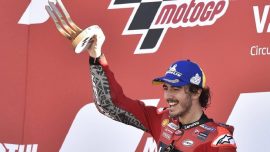 Valencia'da kazanan Bagnaia
